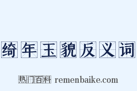 绮年玉貌反义词是什么意思的图片